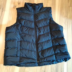 Lands' End Women's 20W/22W Puffer Vest 80% Goose Down, 20% Feathers, Fill Blue
